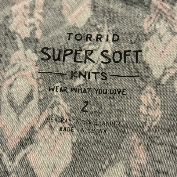 Torrid | Super Soft Knit Black Graphic Dress V-neck - Picture 9 of 9